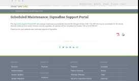 
							         Scheduled Maintenance: Sigmafine Support Portal (SSP) - Sigmafine								  
							    