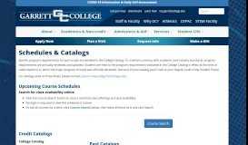 
							         Schedules And Catalogs - Garrett College								  
							    