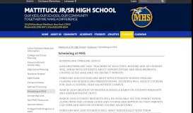 
							         Scheduling at MHS - Mattituck Jr/Sr High School								  
							    