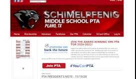 
							         Schimelpfenig Middle School PTA - Plano ISD, TX - PTA News								  
							    