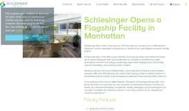 
							         Schlesinger New York Opens New Flagship Facility								  
							    