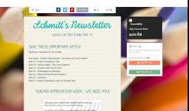 
							         Schmitt's Newsletter | Smore Newsletters for Education								  
							    