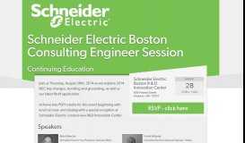
							         Schneider Electric Boston Consulting Engineer Session								  
							    