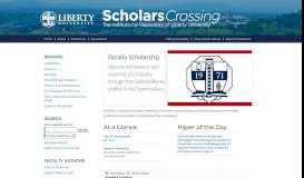 
							         Scholars Crossing | Liberty University Research								  
							    