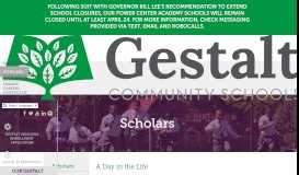 
							         Scholars - Gestalt Community Schools								  
							    