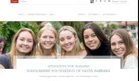 
							         Scholarship Foundation of Santa Barbara: Home								  
							    