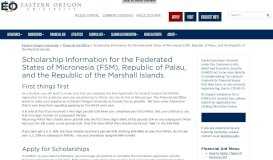 
							         Scholarship Information for the Federated States of Micronesia (FSM ...								  
							    