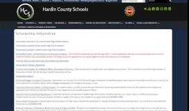 
							         Scholarship Information - Hardin County Schools								  
							    