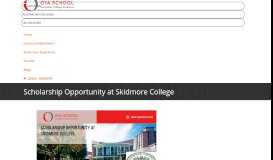 
							         Scholarship Opportunity at Skidmore College - OYA School								  
							    