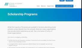 
							         Scholarship Programs | School and Student Services								  
							    