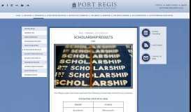 
							         Scholarship Results | Port Regis School								  
							    