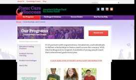 
							         Scholarships and Grants - Foster Care to Success								  
							    