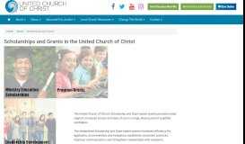 
							         Scholarships and Grants in the United Church of Christ - United ...								  
							    