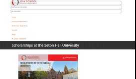 
							         Scholarships at the Seton Hall University - OYA School								  
							    