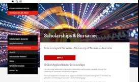 
							         Scholarships & Bursaries - University of Tasmania, Australia								  
							    