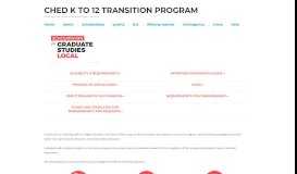 
							         Scholarships for Graduate Studies - CHED K to 12 Transition Program								  
							    