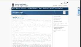 
							         Scholarships : ITEC Fellowships - Embassies of India								  
							    