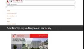 
							         Scholarships Loyola Marymount University - OYA School								  
							    