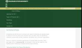 
							         Scholarships | Office of Financial Aid | Colorado State University								  
							    