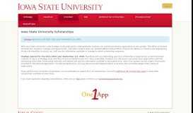 
							         Scholarships • Office of Student Financial Aid • Iowa State University								  
							    