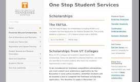 
							         Scholarships | One Stop Student Services								  
							    
