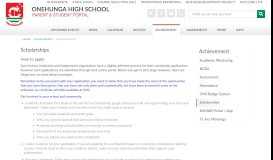 
							         Scholarships | Onehunga High School								  
							    