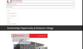 
							         Scholarships Opportunity at Emerson College - OYA School								  
							    