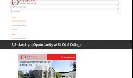 
							         Scholarships Opportunity at St Olaf College - OYA School								  
							    