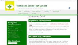 
							         Scholarships Portal - Richmond Senior High School								  
							    