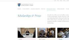
							         Scholarships & Prizes - Lincoln's Inn								  
							    
