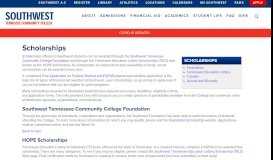 
							         Scholarships - Southwest Tennessee Community College								  
							    