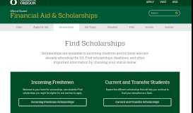 
							         Scholarships - UO Financial Aid - University of Oregon								  
							    