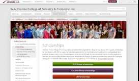 
							         Scholarships - W.A. Franke College of Forestry & Conservation ...								  
							    
