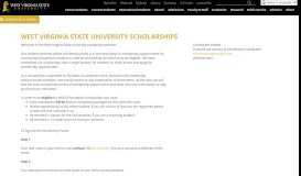 
							         Scholarships - West Virginia State University								  
							    