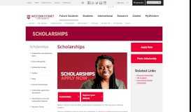
							         Scholarships | Western Sydney University								  
							    