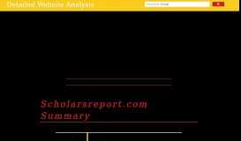 
							         scholarsreport.com SEO report and insights at PortalAnalyse.com								  
							    