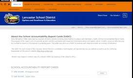 
							         School Accountability Report Cards - Lancaster School District								  
							    