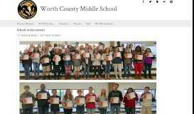 
							         School Achievement - Worth County Middle School								  
							    