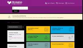 
							         School admissions | Birmingham City Council								  
							    