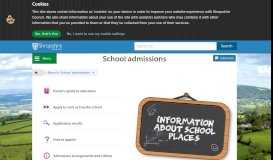 
							         School admissions | Shropshire Council								  
							    