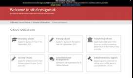 
							         School admissions - sthelens.gov.uk								  
							    