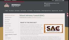 
							         School Advisory Council (SAC) - Riverdale High School								  
							    