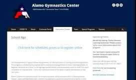 
							         School Age - Alamo Gymnastics Center								  
							    
