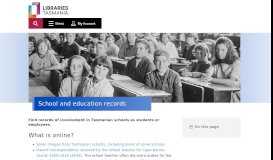 
							         School and education records - Libraries Tasmania								  
							    