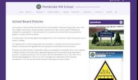 
							         School Board Policies - Pembroke Hill School - SAU #53								  
							    