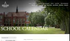 
							         School Calendar - Bedford School								  
							    