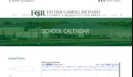 
							         School Calendar – Father Gabriel Richard High School								  
							    