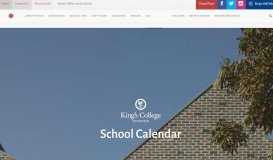 
							         School Calendar | King's College Taunton								  
							    