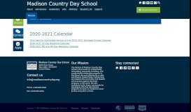
							         School Calendar | Madison Country Day School								  
							    