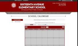 
							         School Calendar - Sixteenth Avenue Elementary School								  
							    